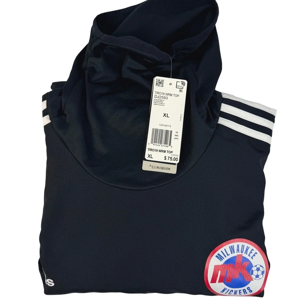Adidas Tiro 19 Warm Top Mens XL Black Climawarm Hooded Soccer Jersey‎ DJ2593 NWT